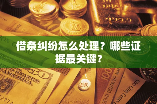 武汉借条纠纷怎么处理？哪些证据最关键？