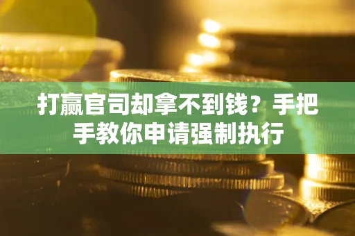 武汉打赢官司却拿不到钱？手把手教你申请强制执行