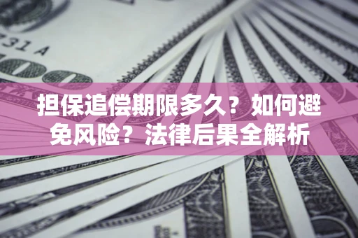 武汉担保追偿期限多久？如何避免风险？法律后果全解析