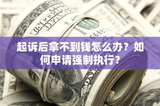 武汉起诉后拿不到钱怎么办？如何申请强制执行？