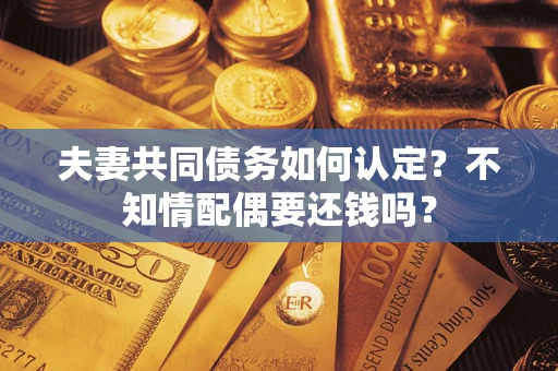 武汉夫妻共同债务如何认定？不知情配偶要还钱吗？