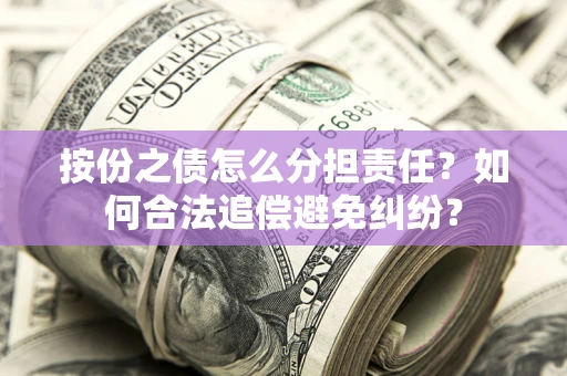 武汉按份之债怎么分担责任？如何合法追偿避免纠纷？